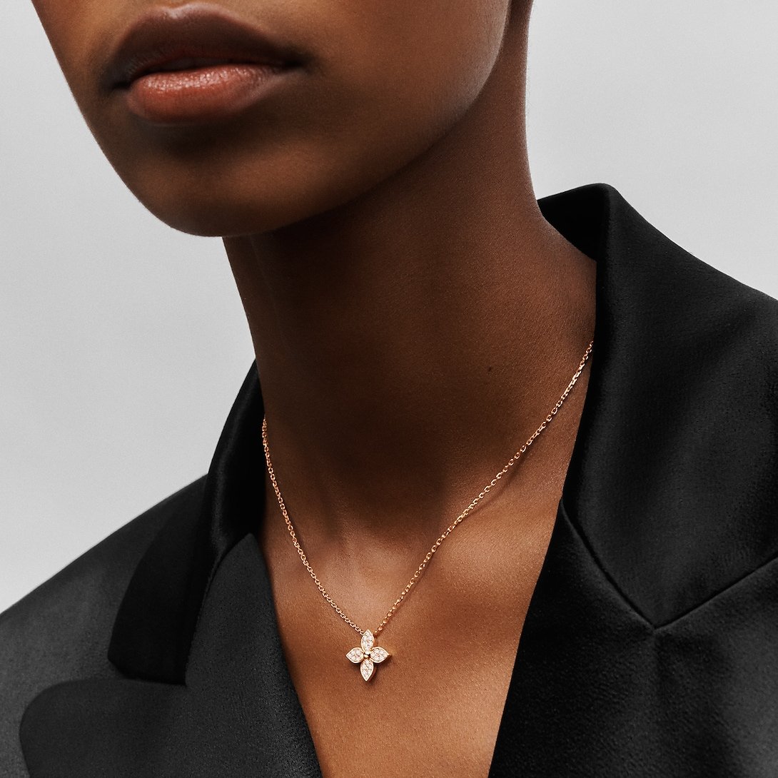 Idylle Blossom Pendant, Pink Gold And Diamonds 1