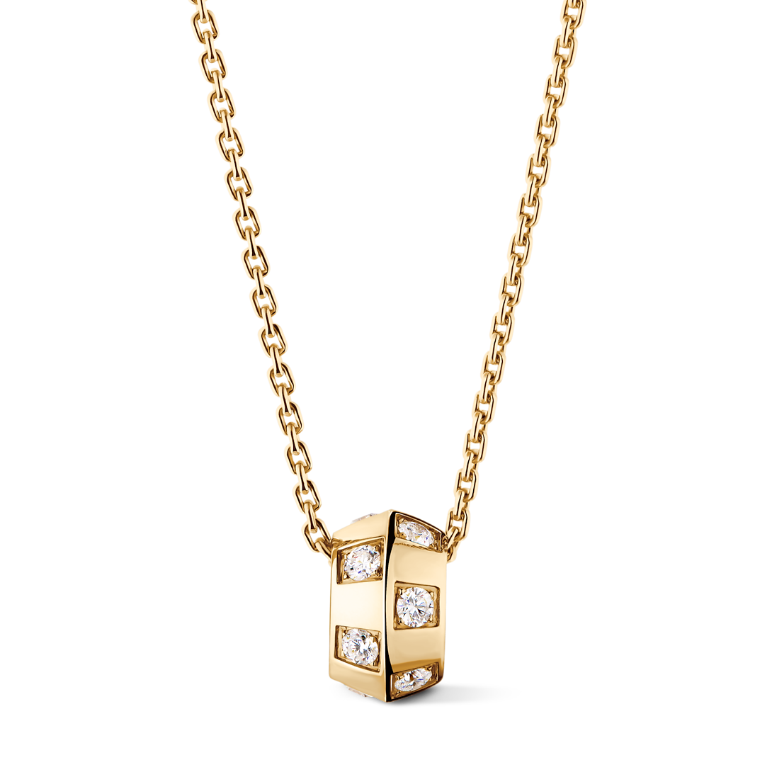 Le Damier de Louis Vuitton Pendant, Yellow Gold and Diamonds 0