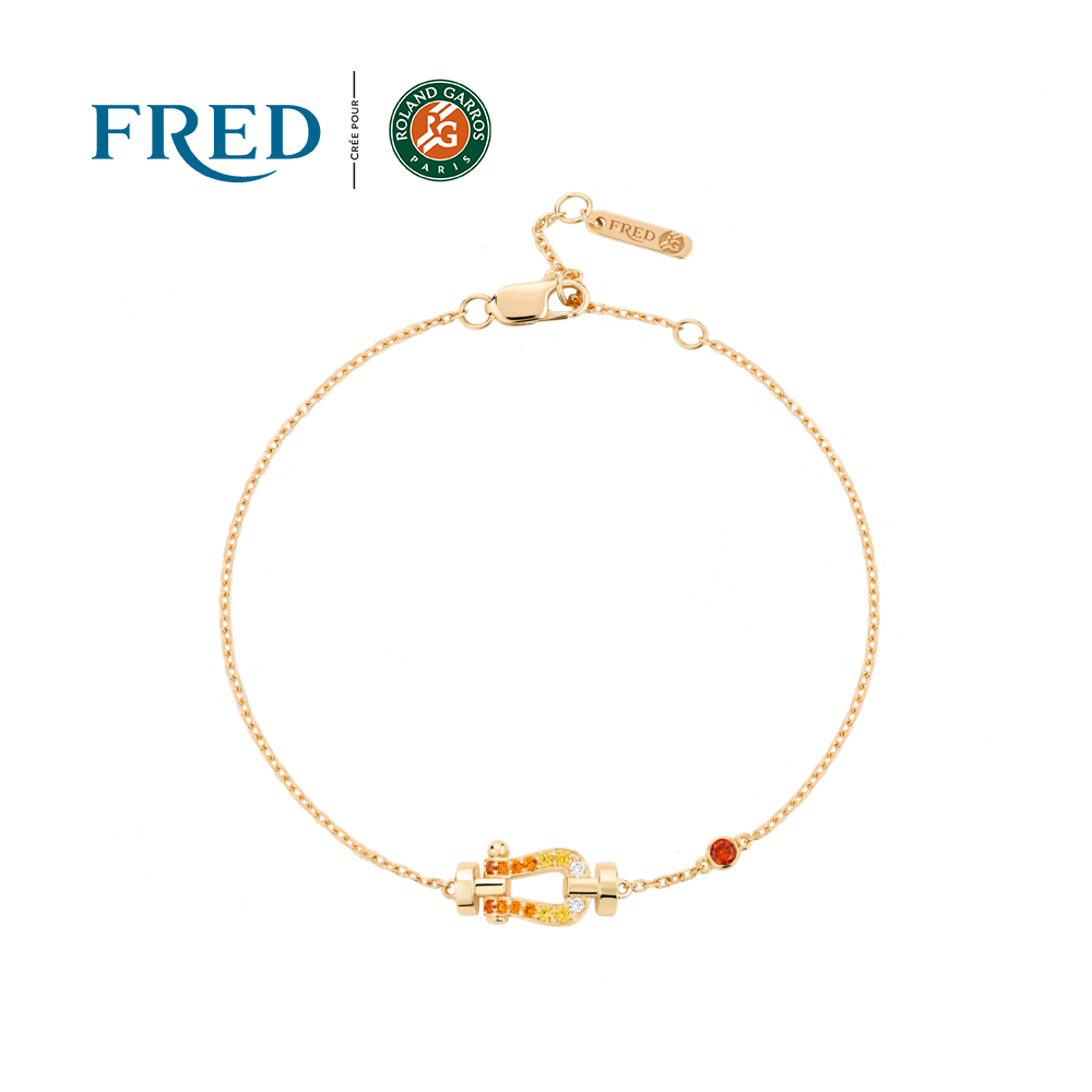 Force 10 Series Bracelet #fredxrol Garros Small Model, Half Paved Colored 0